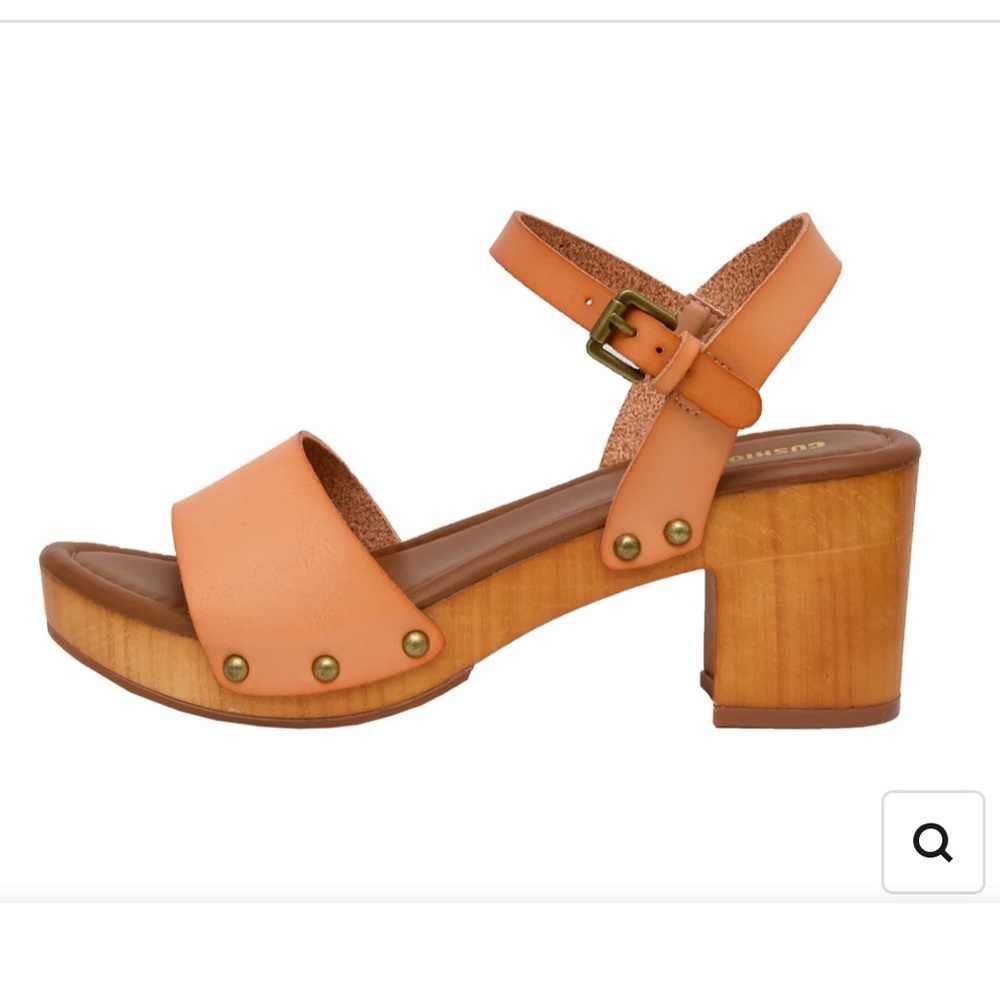 Cushionaire SLOAN Diaz wooden sandal color: HONEY-worn once